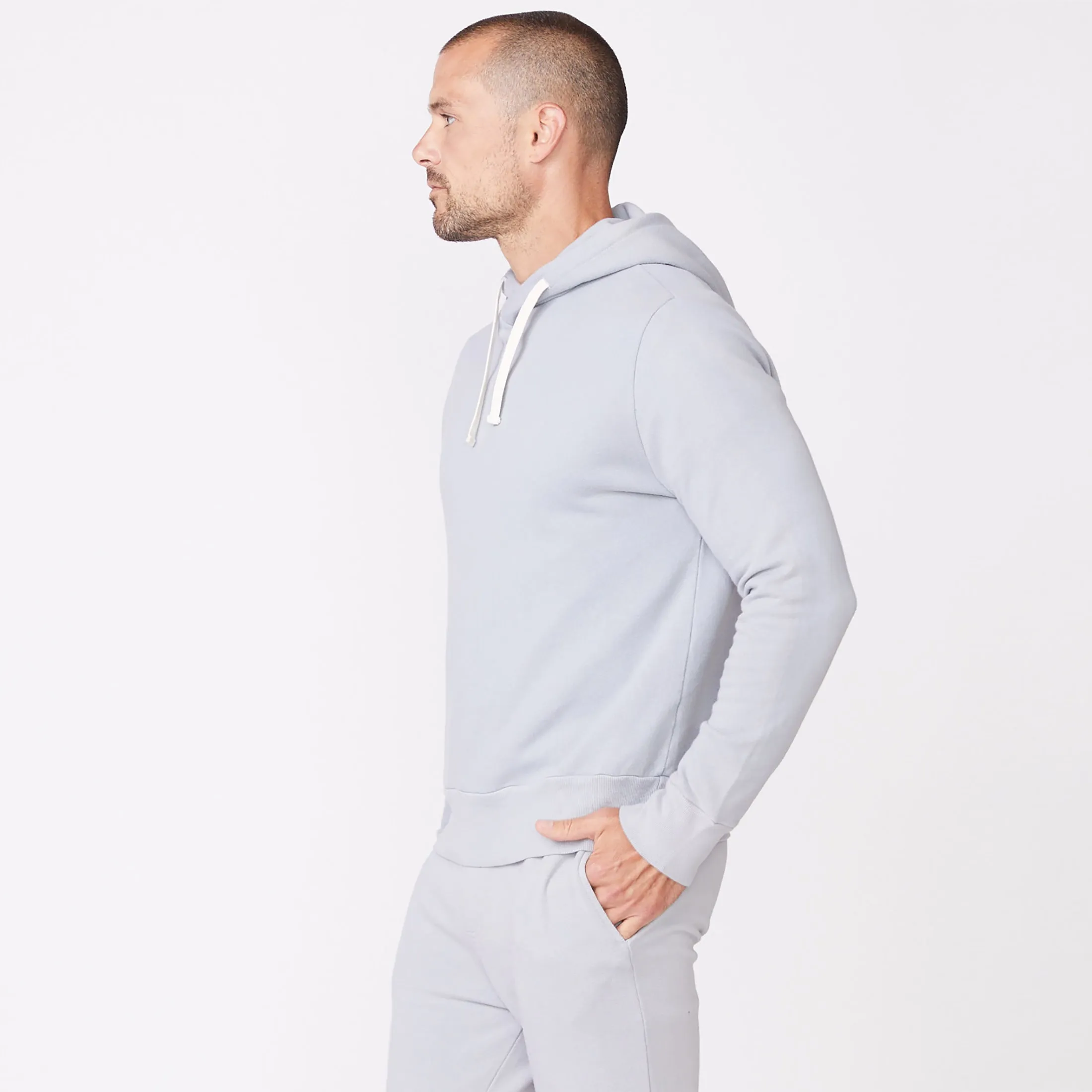Pullover Hoody Minimalist Cuff Comfortable Wear
