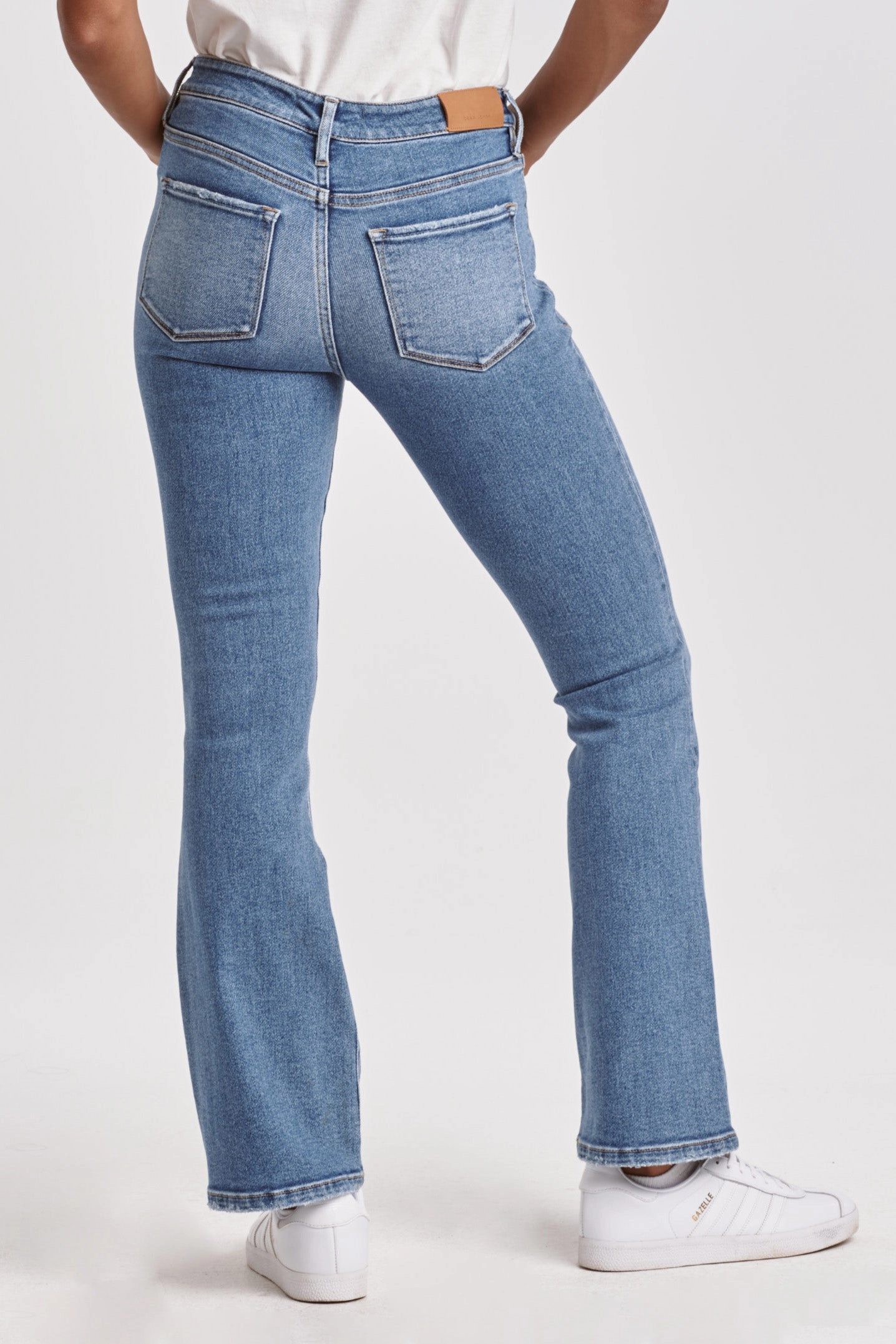 Dear John Jaxtyn High Rise Bootcut Jeans in Louisiana Multi Panel Design