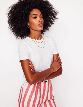 Ali Ricrac T-shirt-White Casual Wear