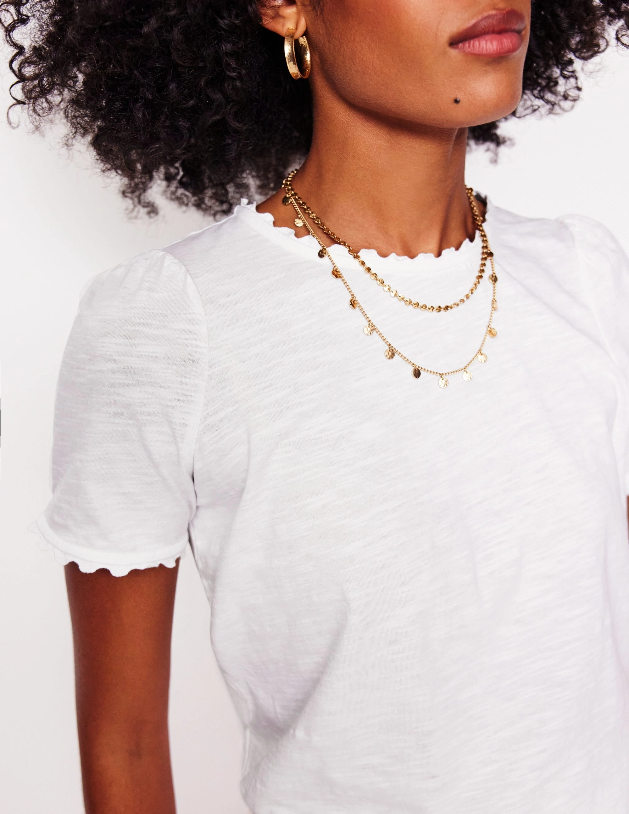 PreShrunkFabric Ali Ricrac T-shirt-White