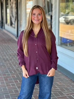 Weighted Hem Dear John Galina Top in Fig