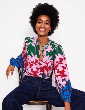 LayeredPanel Theodora Blouse-Multi, Silhouette Bloom