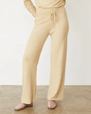 Low Impact Manufacturing Boucle Knit Straight Leg Pant