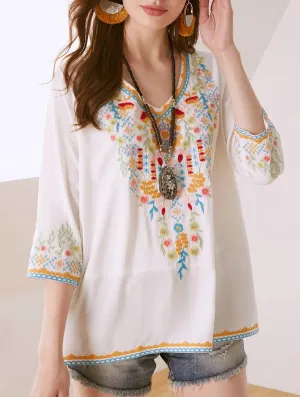 HighElasticity Thread Odor Control Finish COTTON EMBROIDERED SHIRT_CWTBLL0816