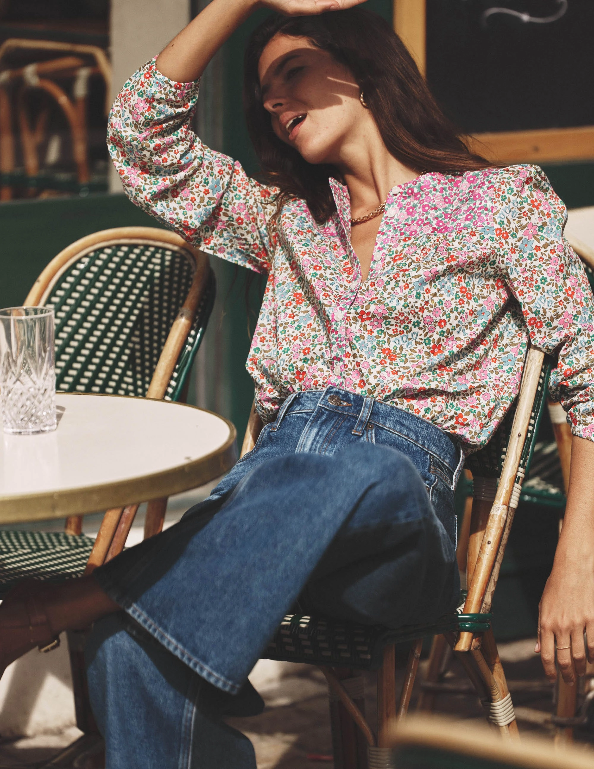 Corrine Cotton Top-Flowerbed Anti Pilling Treatment ReinforcedArmholes