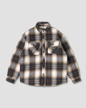 Quilted Plaid Overshirt (Navy Plaid)