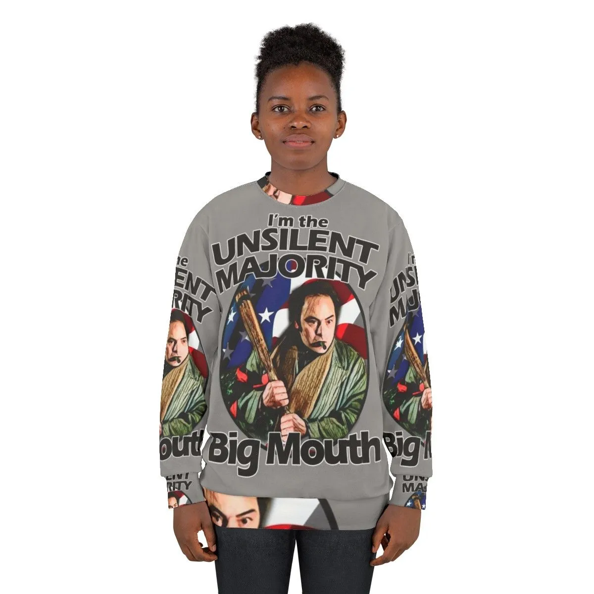 "Unsilent Majority Big Mouth Rocky Sweatshirt | Classic 80s Movie Apparel"