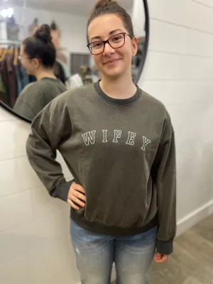 "Wifey" Long Sleeve Sweatshirt
