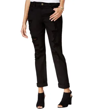 Rachel Roy Womens Ripped Boyfriend Fit Jeans