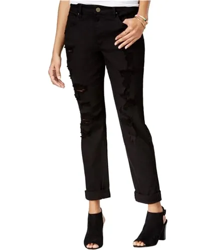 Rachel Roy Womens Ripped Boyfriend Fit Jeans