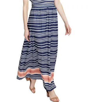 Rachel Roy Womens Striped Maxi Skirt