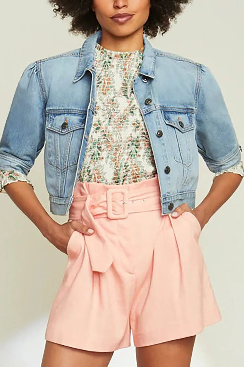 Raina Short Sleeve Denim Jacket