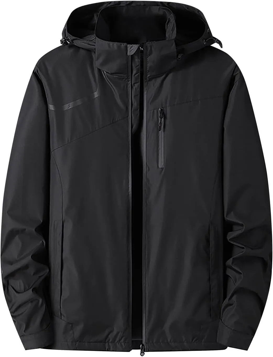 Raincoat for Mens Lightweight Waterproof Coated Hooded Rain Jackets Windbreaker Raincoats Hood Softshell Raincoats