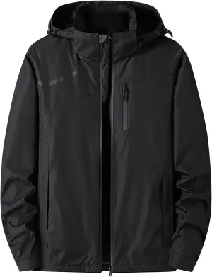 Raincoat for Mens Lightweight Waterproof Coated Hooded Rain Jackets Windbreaker Raincoats Hood Softshell Raincoats