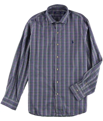 Ralph Lauren Mens Checked Button Up Shirt, TW6