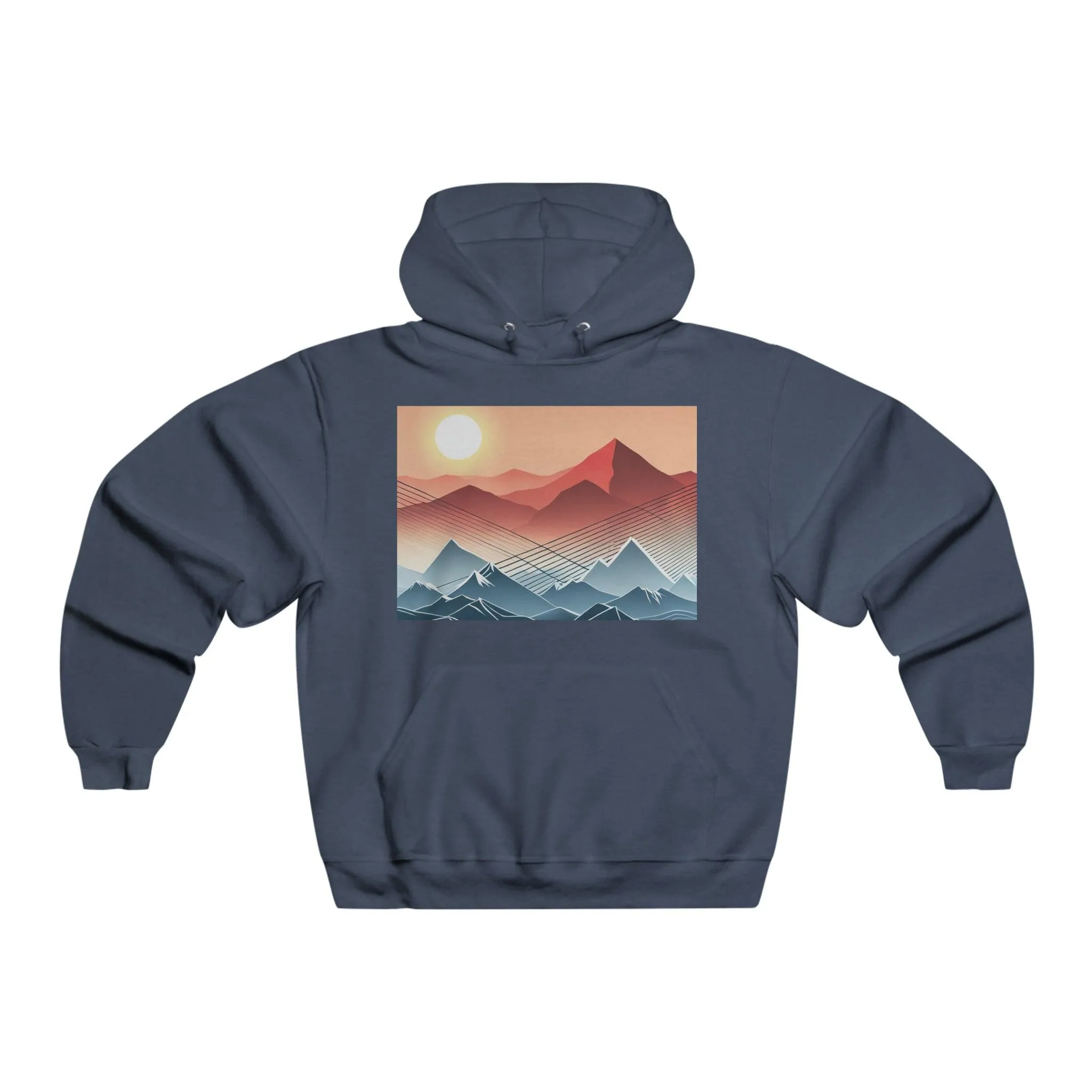 Range Line Art Men's NUBLEND® Hooded Sweatshirt