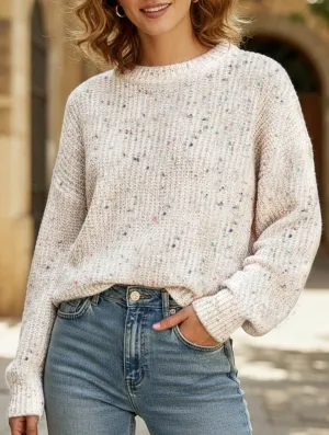 Colorful polka dot long-sleeved knitted sweater OdorResistant Technology MeshPanelIntegration
