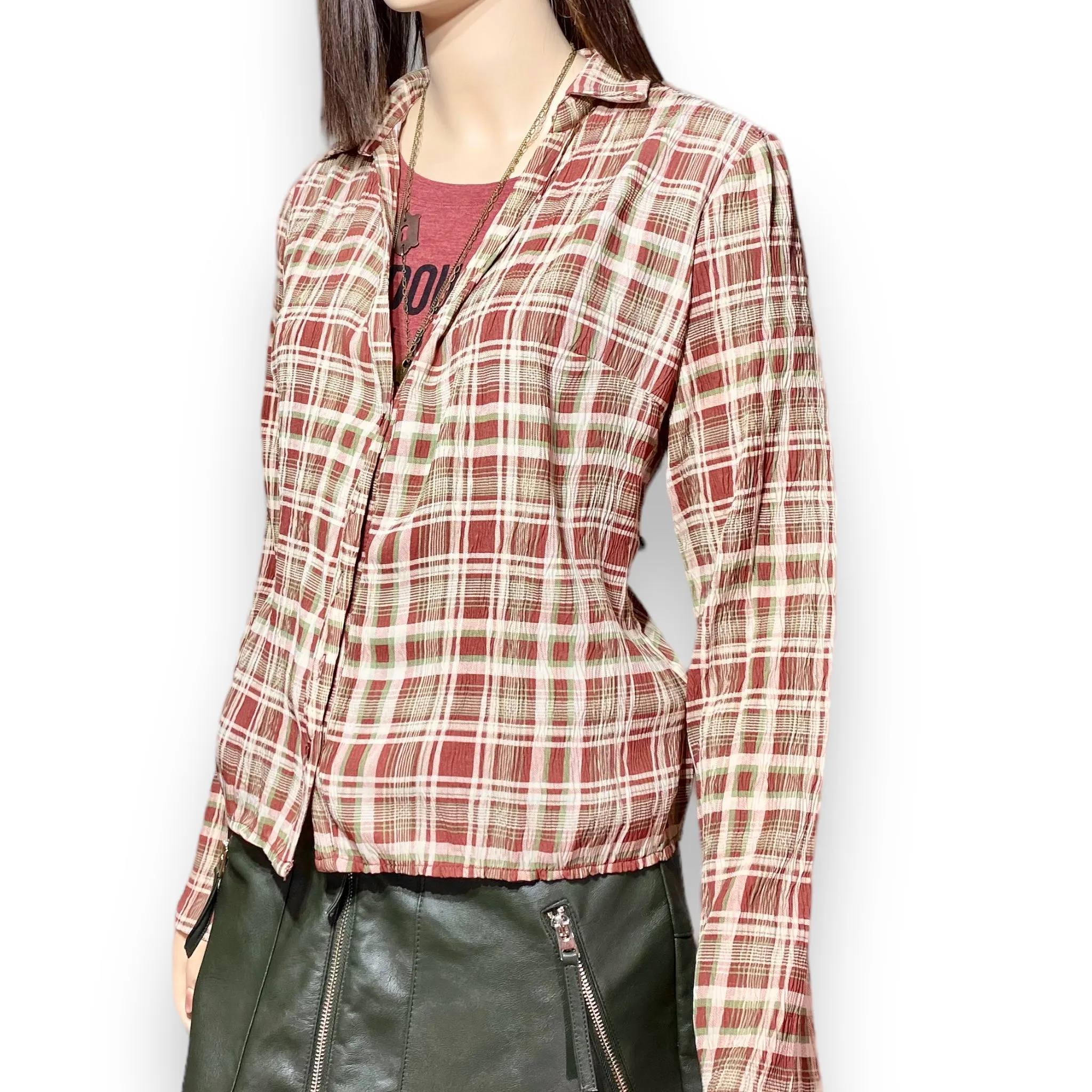 Reckless Plaid Button-Down Shirt