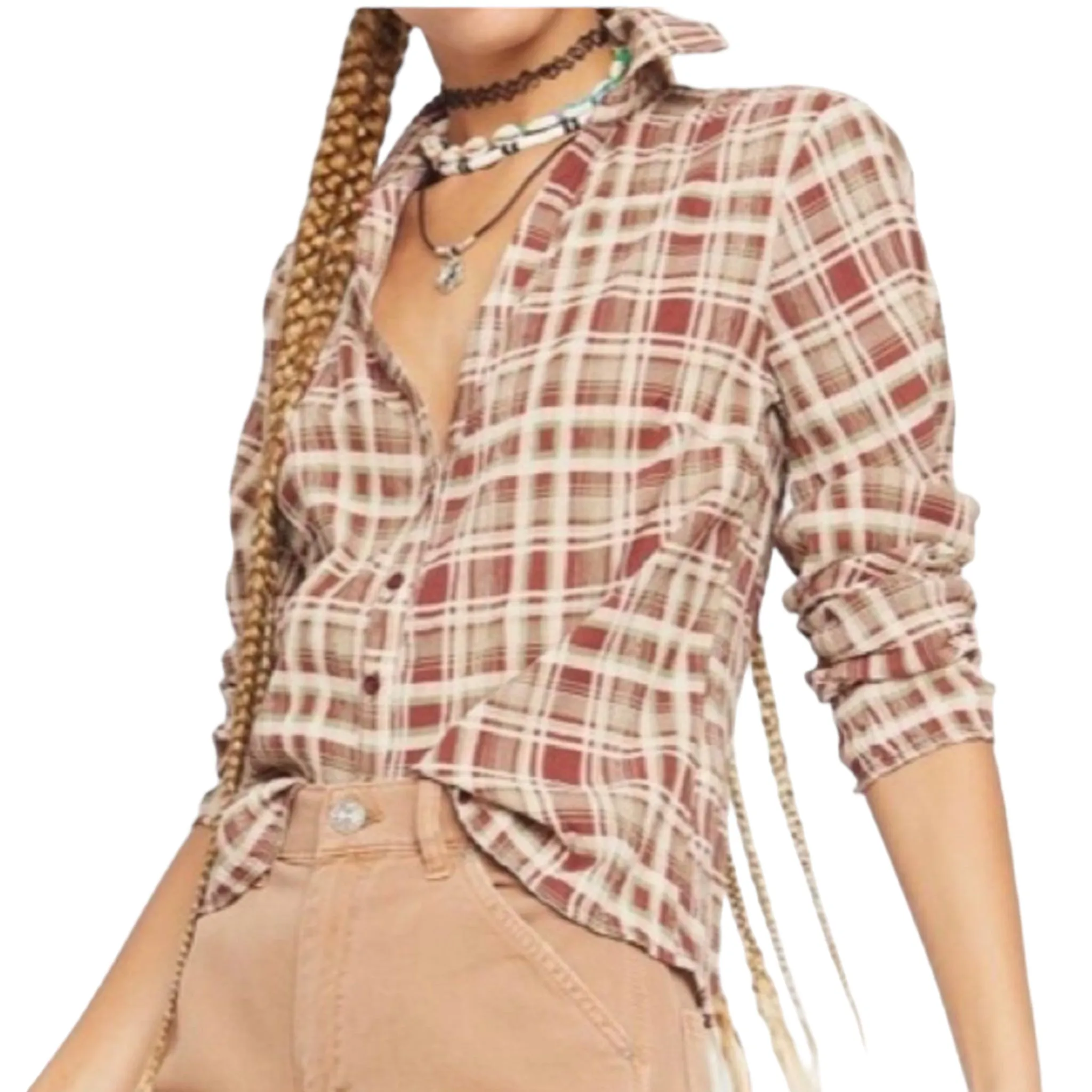 Reckless Plaid Button-Down Shirt