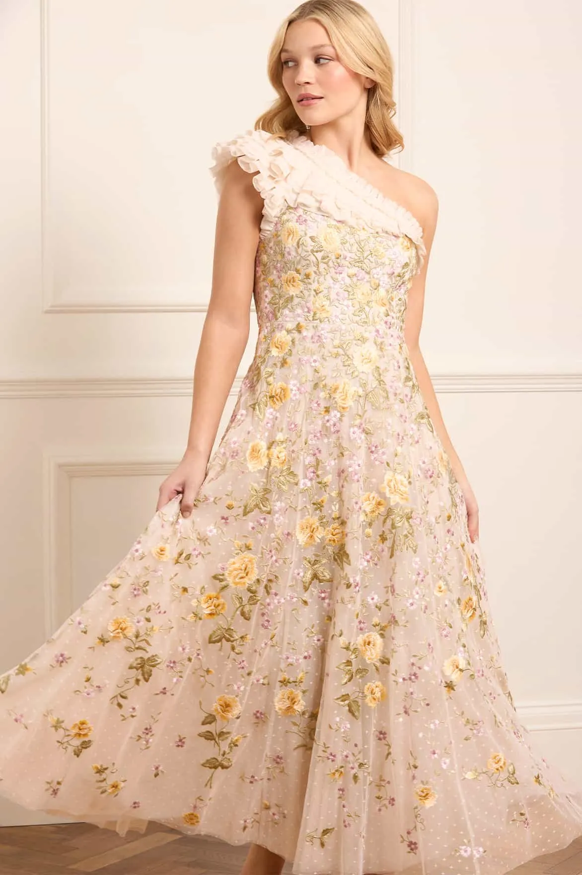 Chic Statement Florine One-Shoulder Ankle Gown