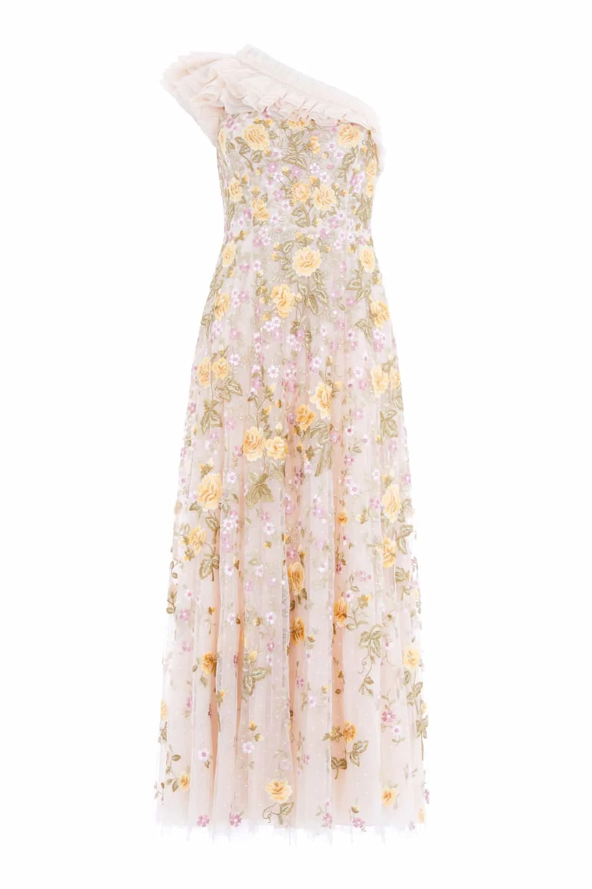 Florine One-Shoulder Ankle Gown Luxe Appeal