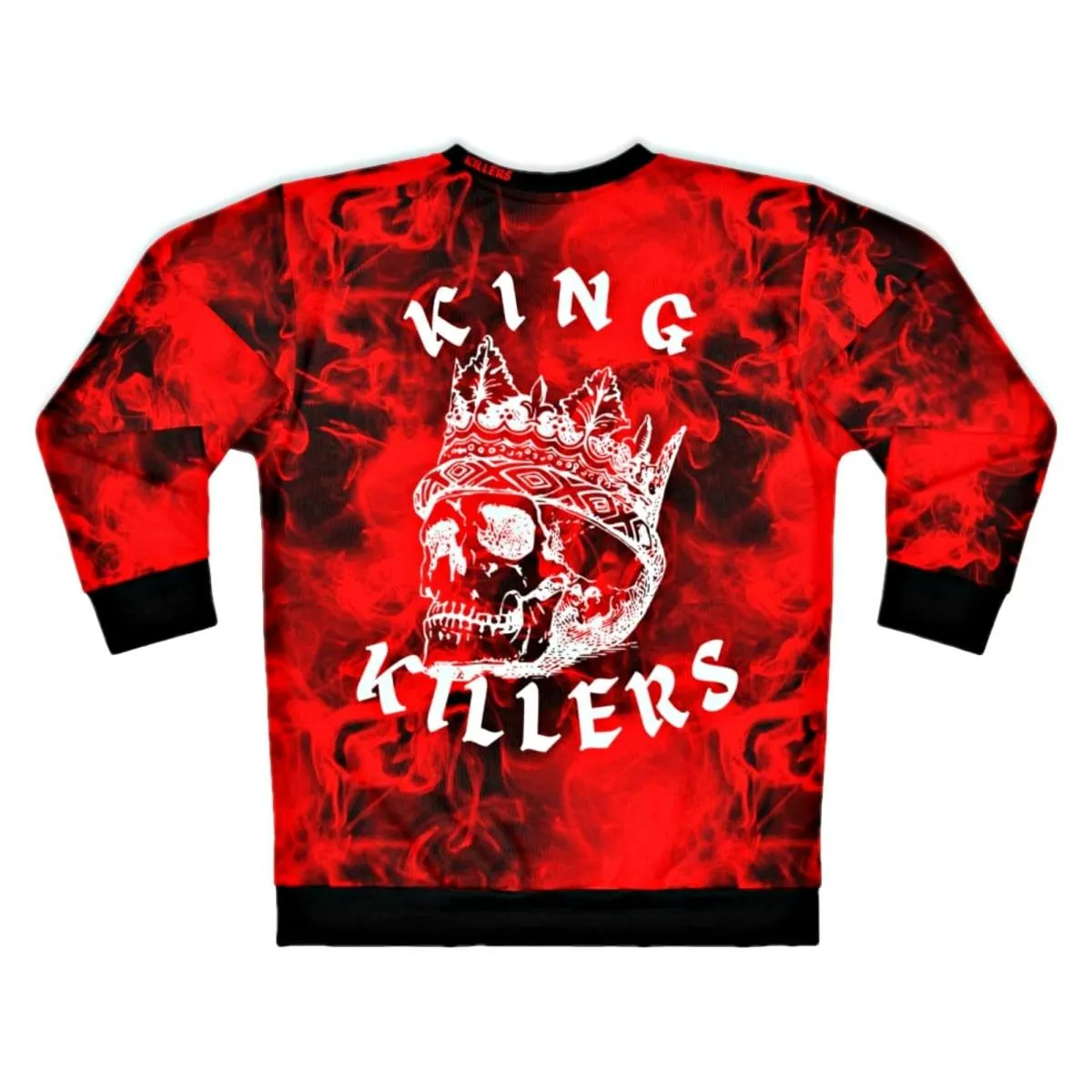 Red Smoke Pattern Crewneck Sweatshirt