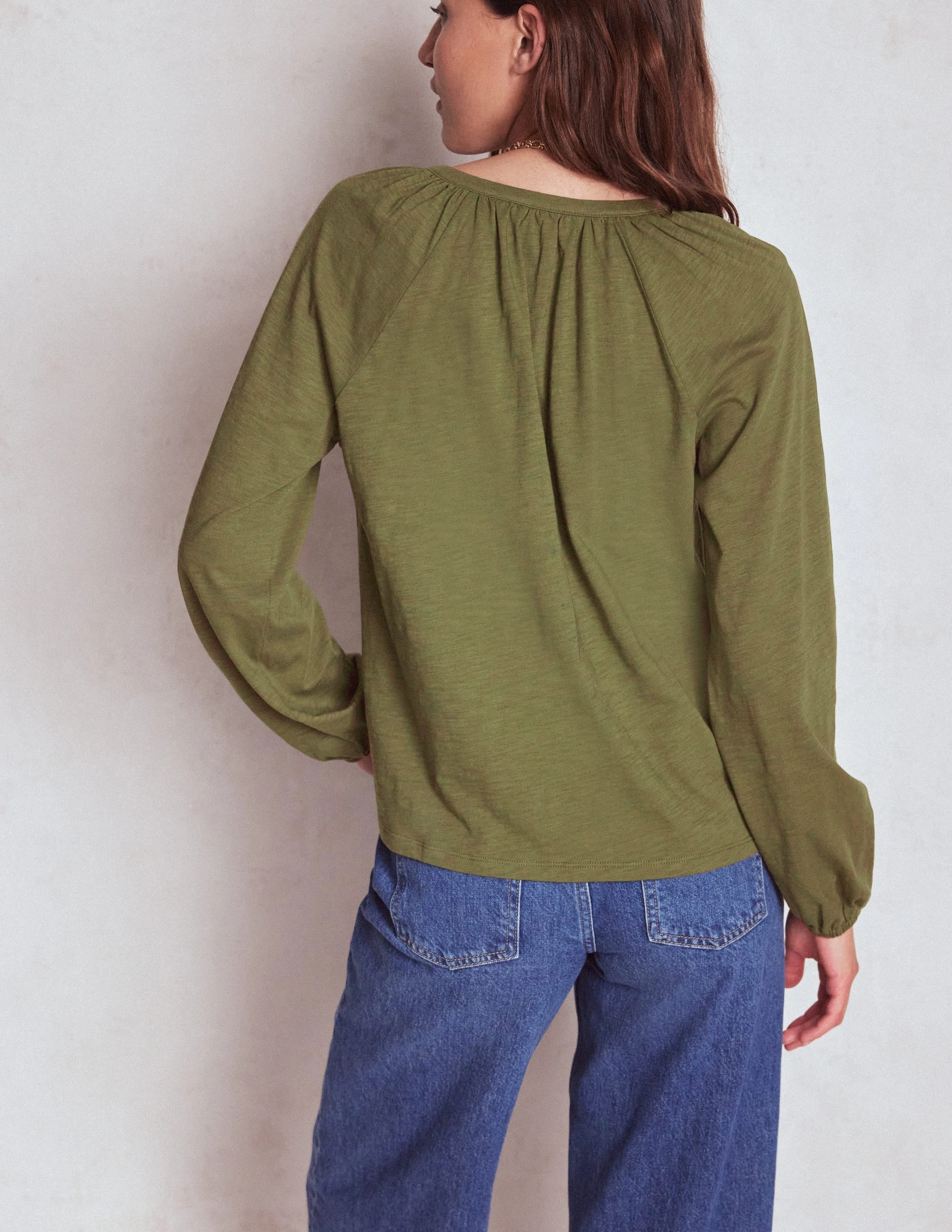 NoSlipSurface Wear Resistant Edge Alma Embroidered Shirt-Woodland Green