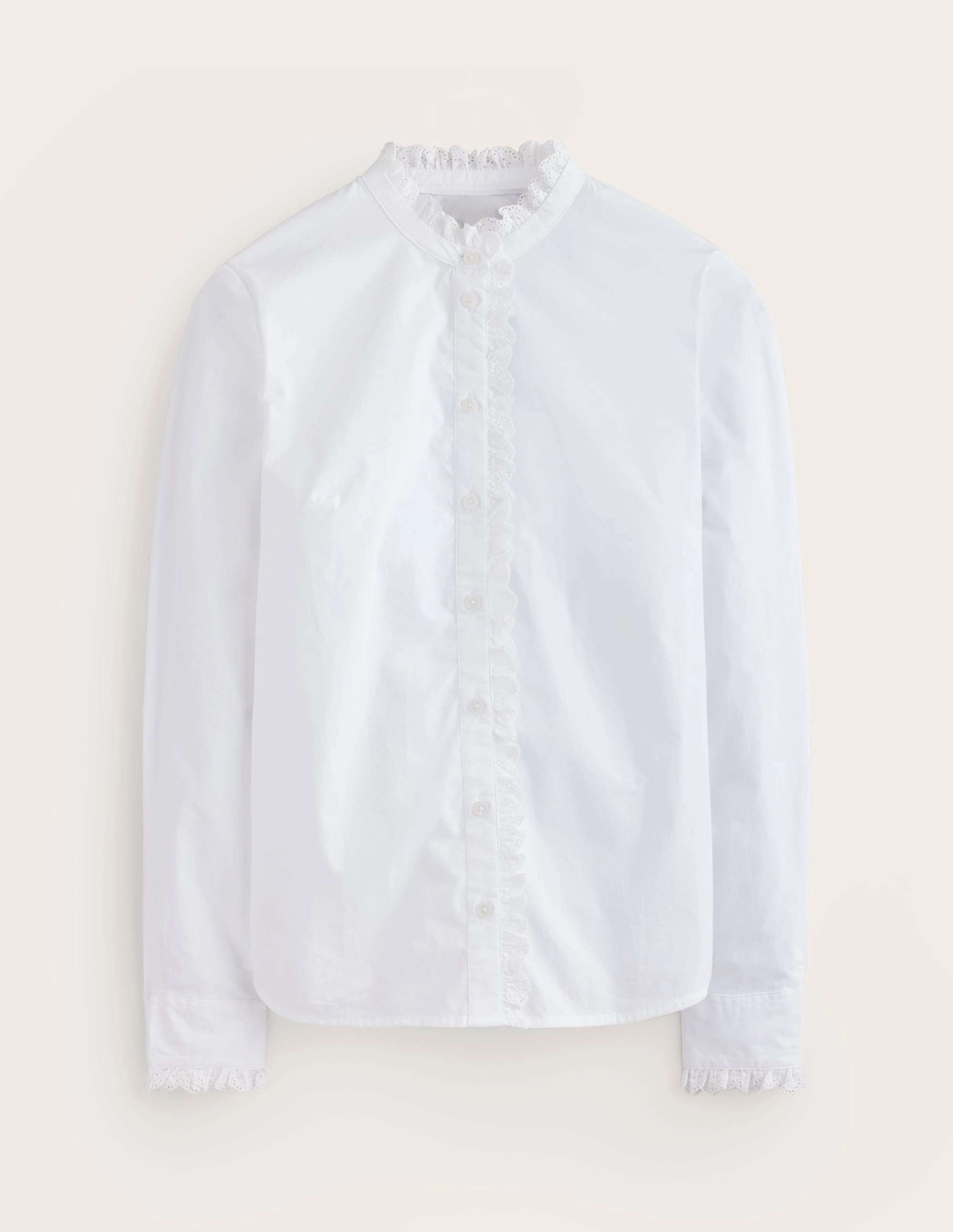 Bonded Seam Innovation QuickRelease Fastener Phoebe Shirt-Ivory Broderie
