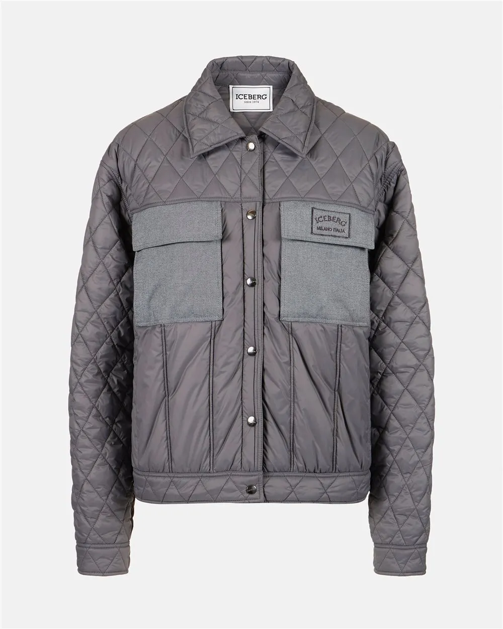 Regular fit jacket in quilted nylon