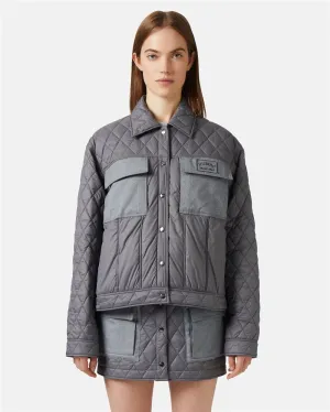 Regular fit jacket in quilted nylon