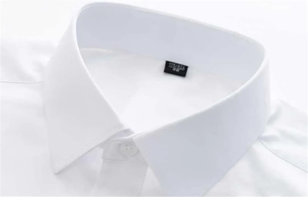REHJJDFD Men's Dress Shirts Men Slim Fit Long Sleeve Shirt Men Formal Business Wedding Chemise