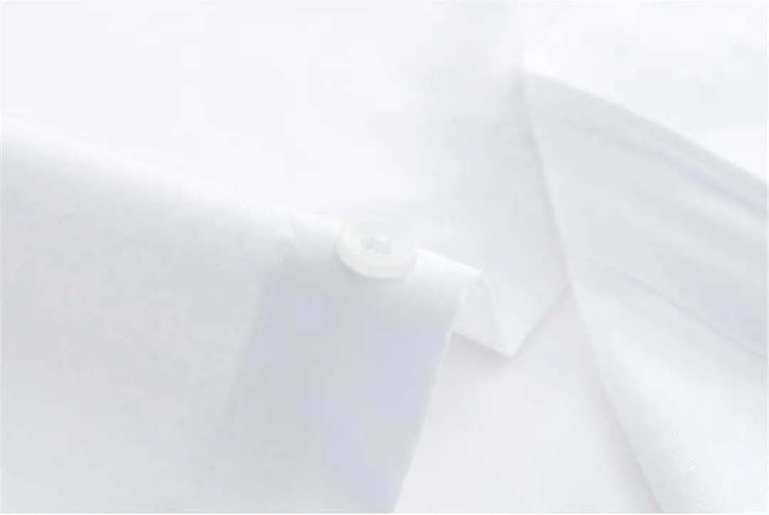 REHJJDFD Men's Dress Shirts Men Slim Fit Long Sleeve Shirt Men Formal Business Wedding Chemise