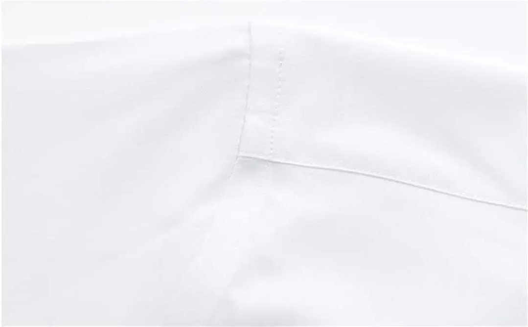 REHJJDFD Men's Dress Shirts Men Slim Fit Long Sleeve Shirt Men Formal Business Wedding Chemise