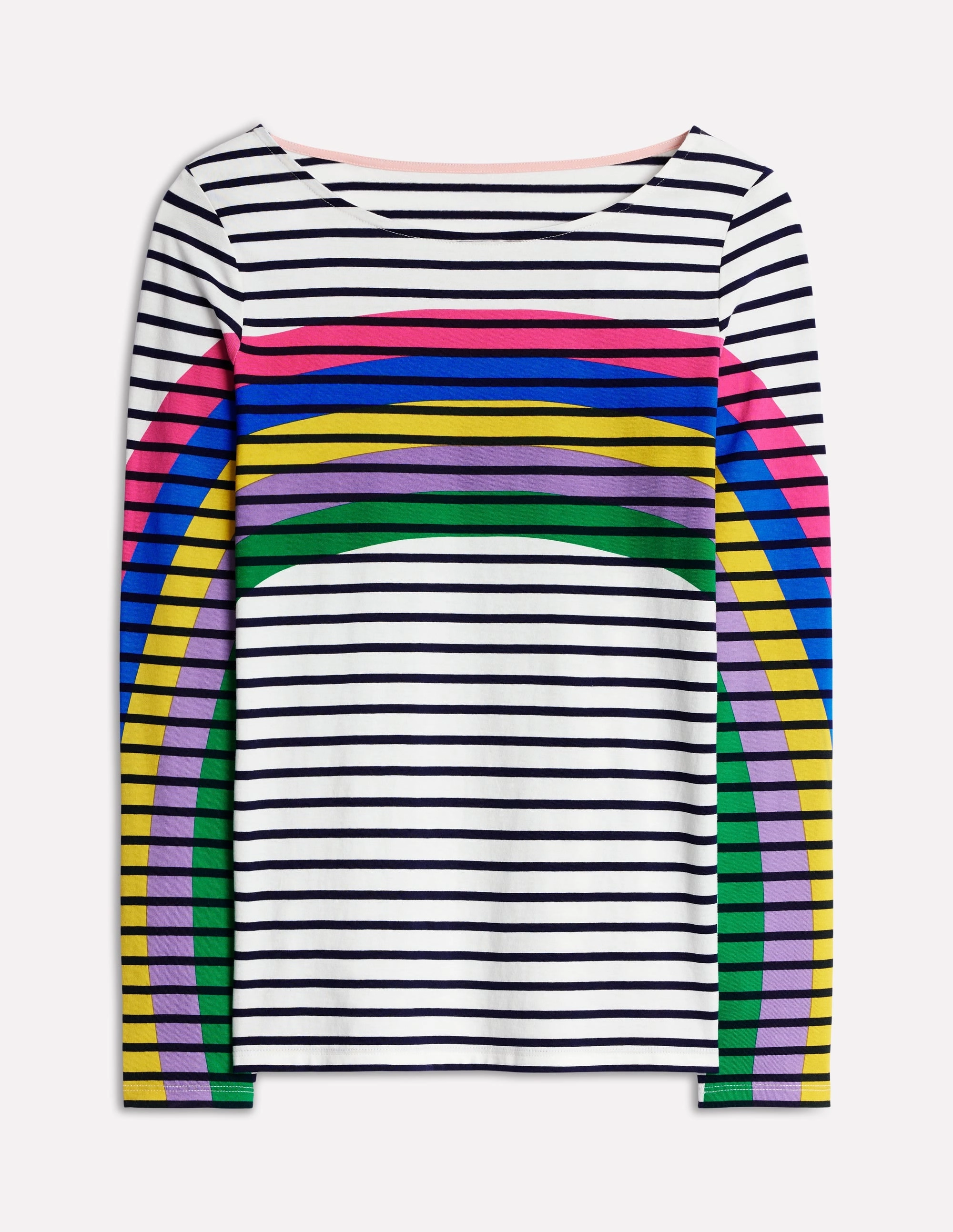 Ella Long Sleeve Breton-Rainbow Curve Breton LowProfile Zipper