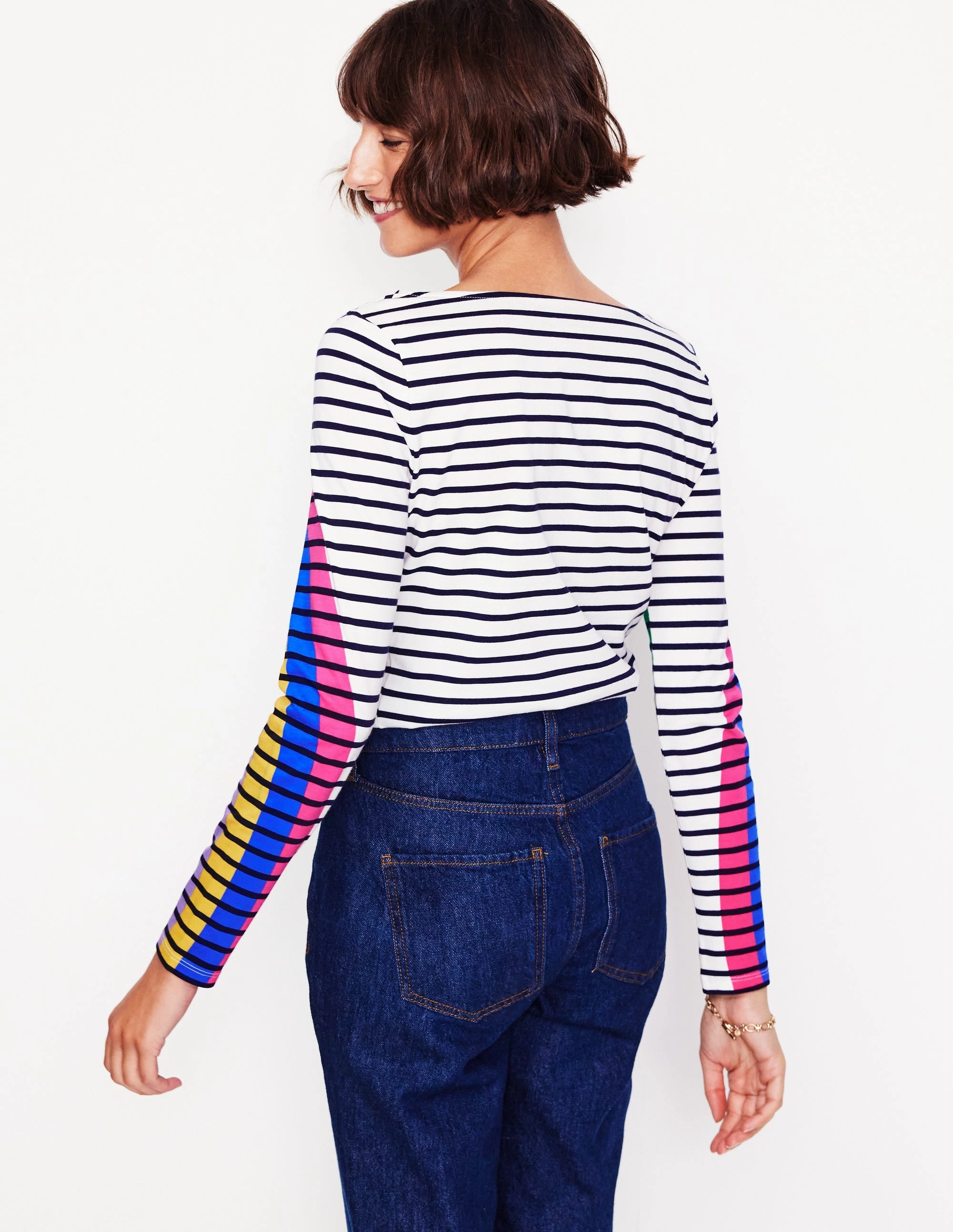 Ella Long Sleeve Breton-Rainbow Curve Breton LowProfileDesign SlubTexture
