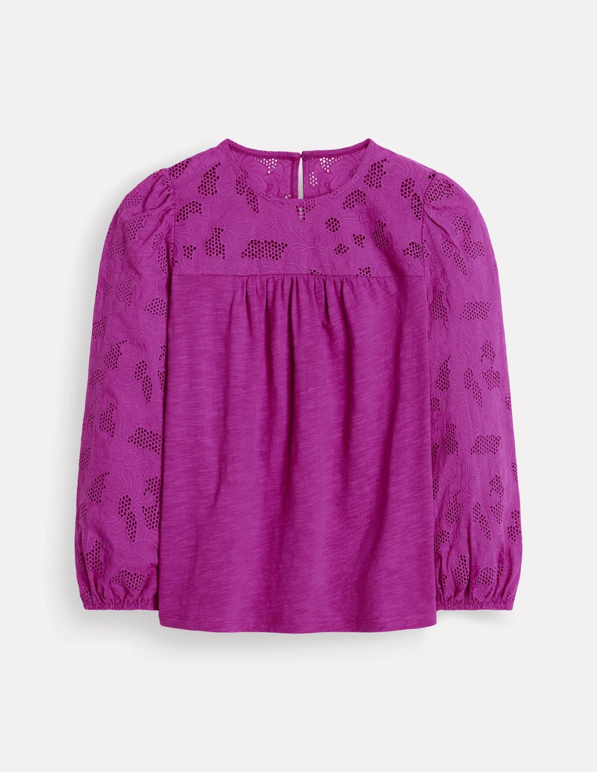 May Broderie Top-Regal Purple Compression Fit Engineering