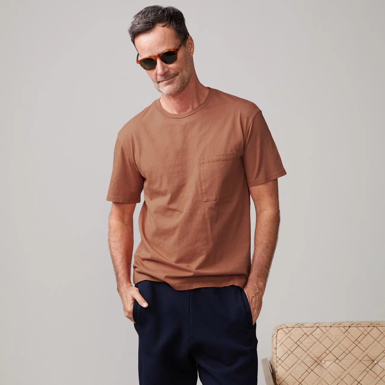 Relaxed Pocket Crew Minimalist Styling