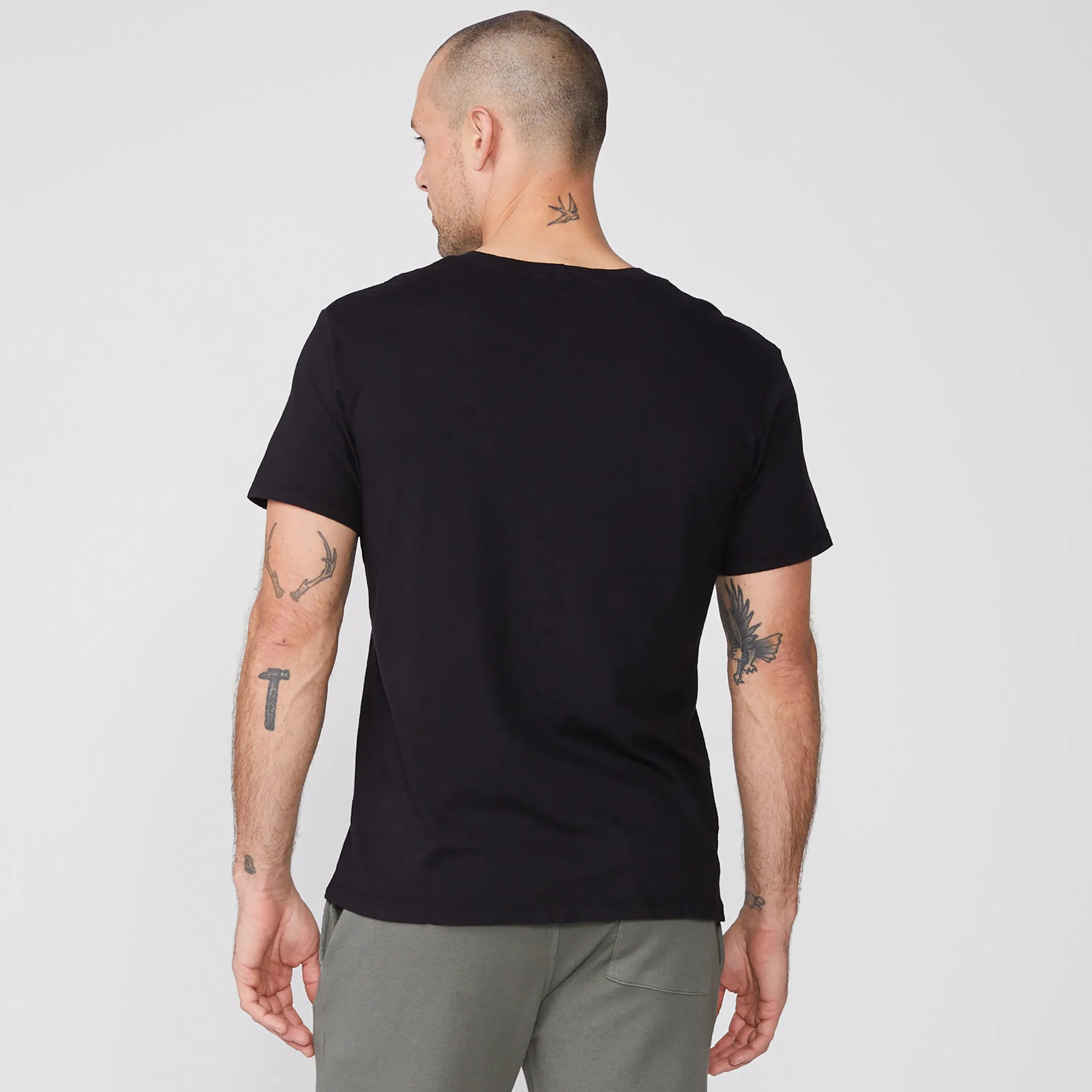 HighCollar Design MidweightKnit Relaxed Pocket Crew