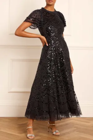 Office Mood Deco Dot Ankle Gown