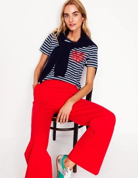 Active Tee Hydrophobic Surface Treatment Relaxed Novelty T-Shirt-French Navy, Hearts