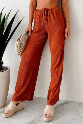 Work Essential Souls Compass Smocked Drawstring Pants (Baked Clay)