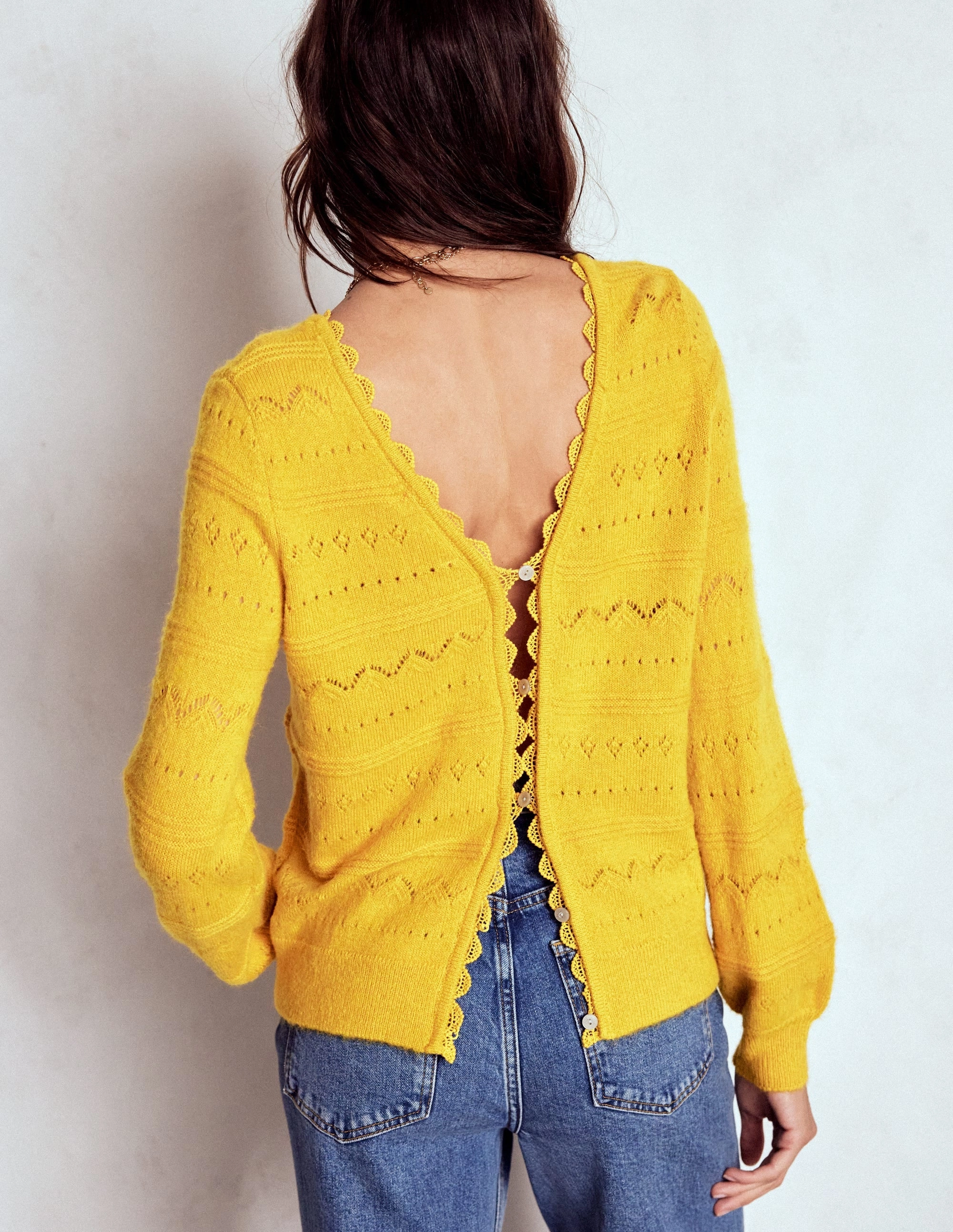 Leticia Lace Trim Jumper-Golden Rye Simple Comforted Essential Drape