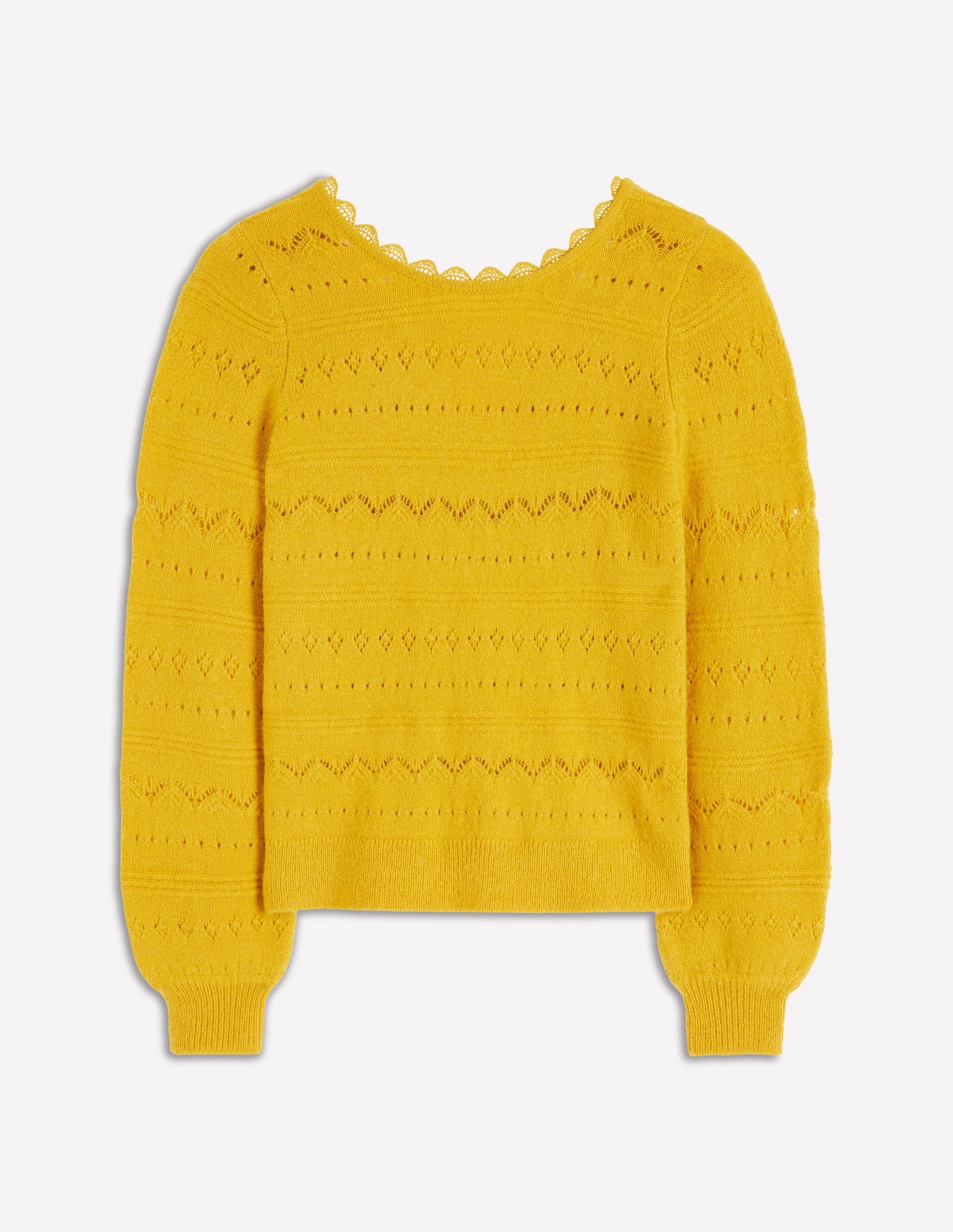 Leticia Lace Trim Jumper-Golden Rye Ultra Soft Yarn