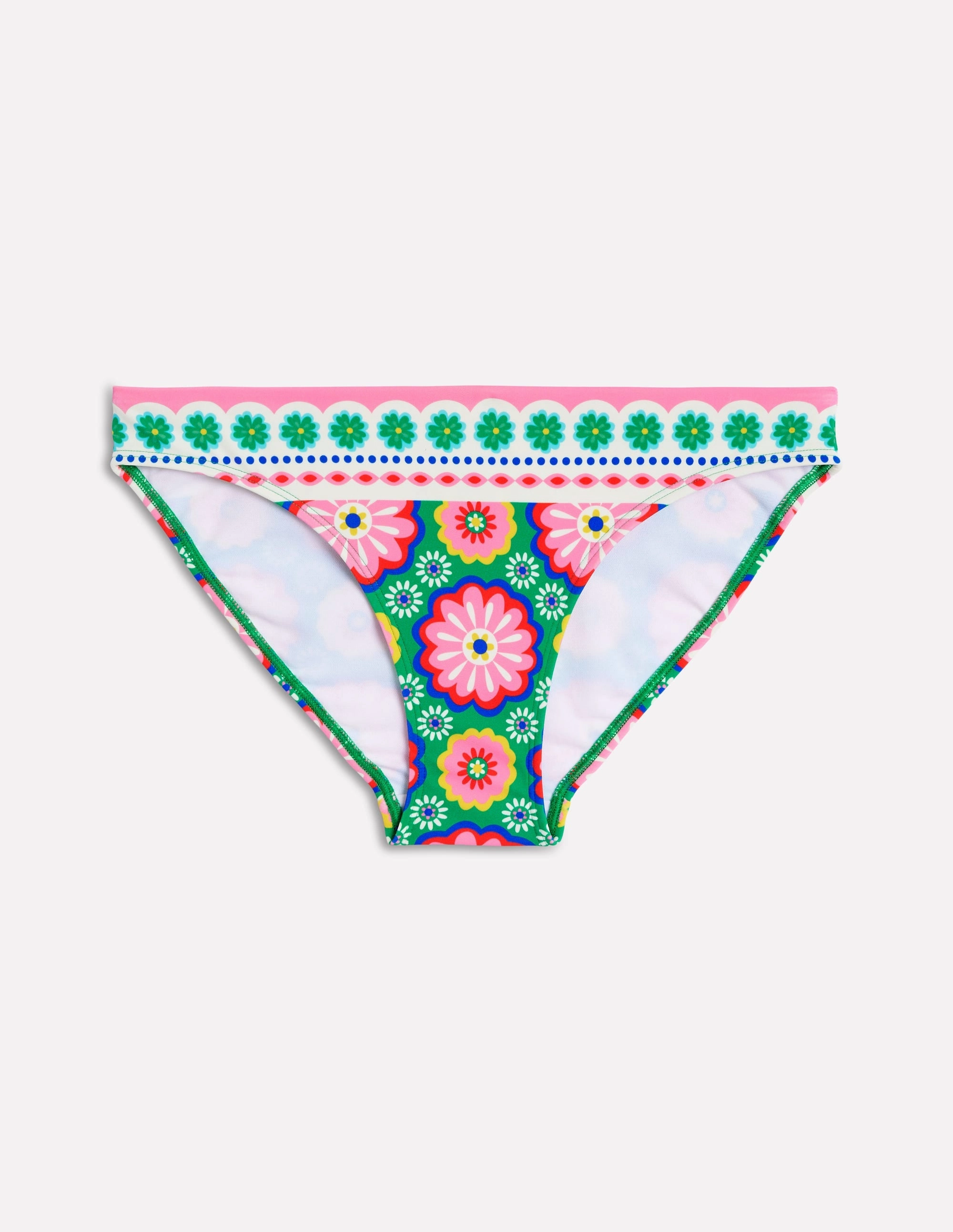 Porto Bikini Bottoms-Multi, Flower Tile Sublimation Print
