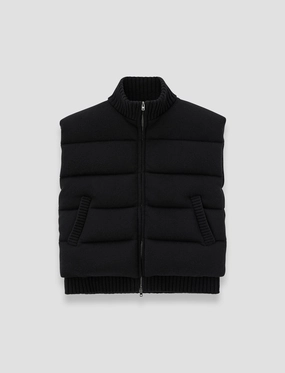 Softshell Fabric Knitted Down Puffer Gilet