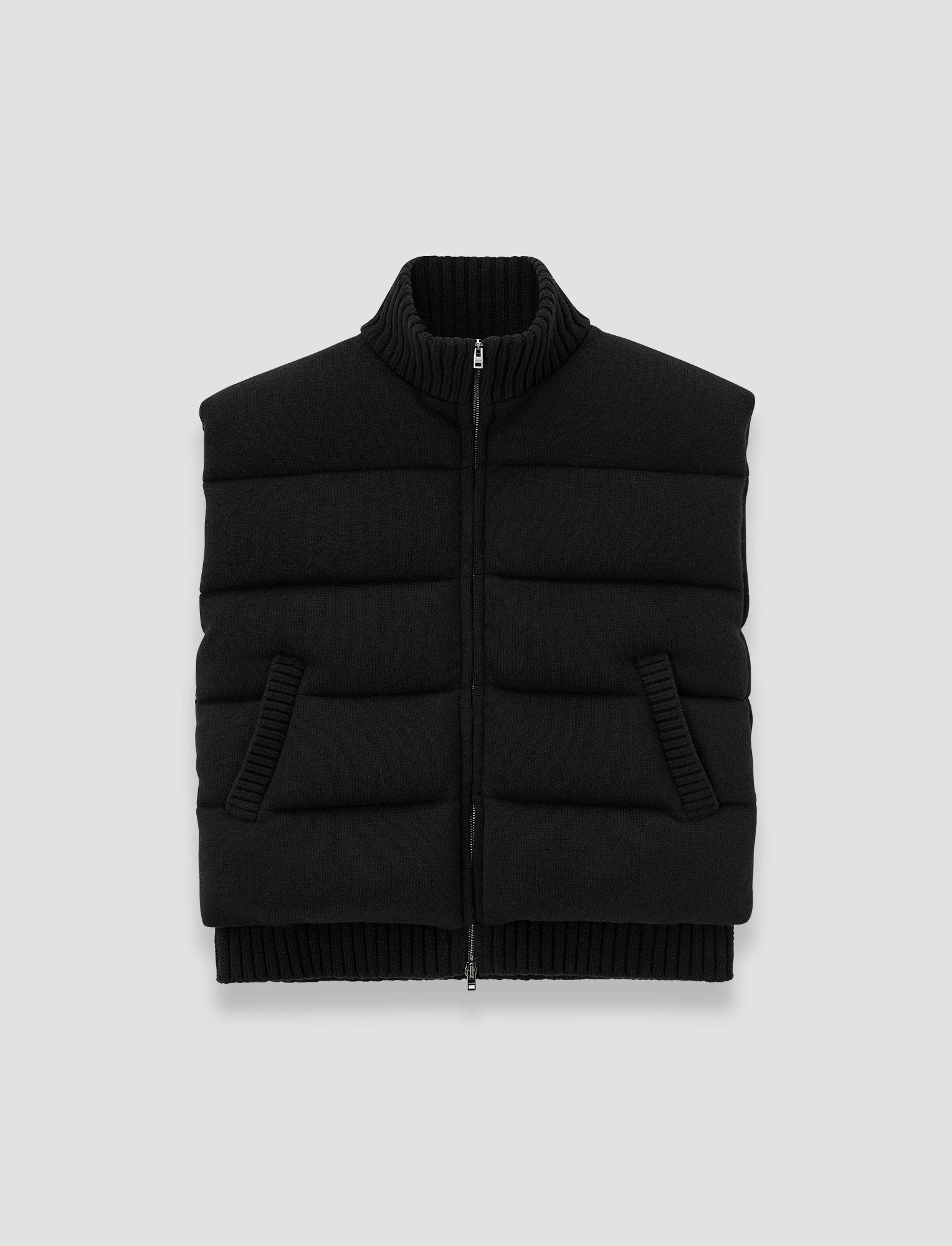Softshell Fabric Knitted Down Puffer Gilet