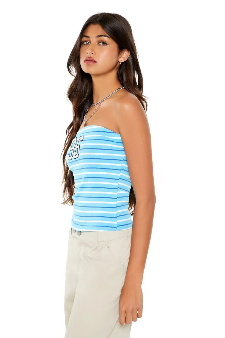 Rib-Knit Striped 96 Tube Top