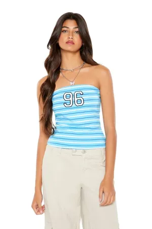 Rib-Knit Striped 96 Tube Top