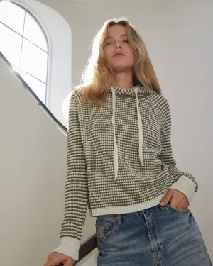 Effortless Piece Luxe Appeal Cotton Cashmere Stripe Lounge Hoody