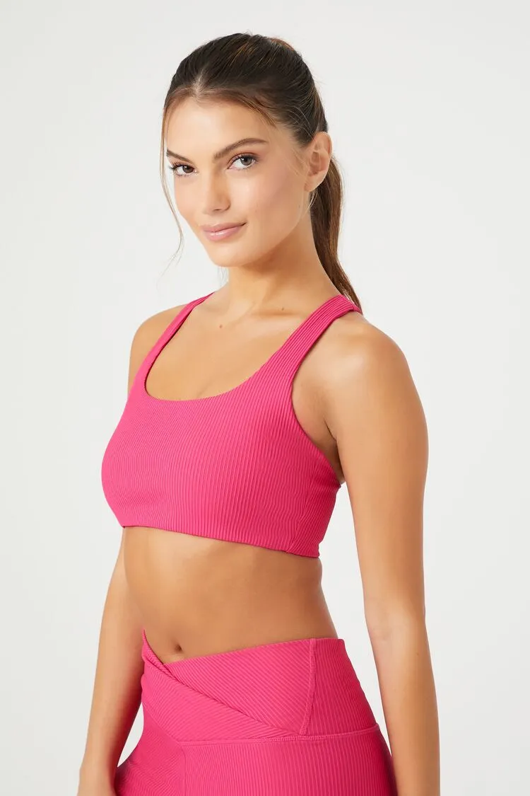 Ribbed Racerback Sports Bra